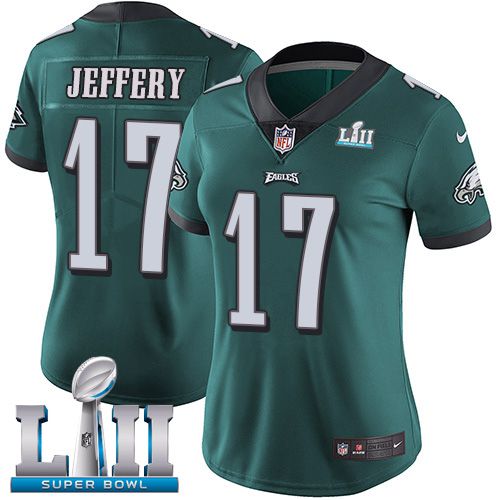 Women Philadelphia Eagles #17 Jeffery Green Limited 2018 Super Bowl NFL Jerseys->women nfl jersey->Women Jersey